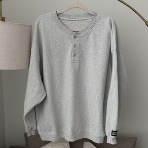 Daily Drills Gray Fleece Henley